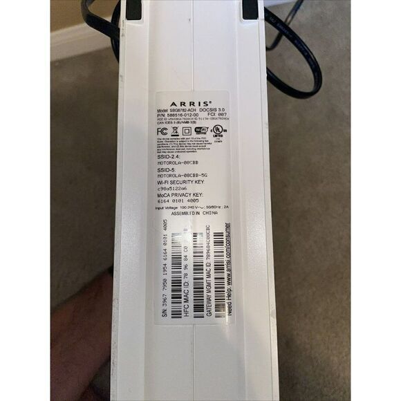 Motorola Arris SURFboard SBG6782-AC WiFi Router DOCSIS 3.0 Cable Modem Combo - Picture 3 of 6